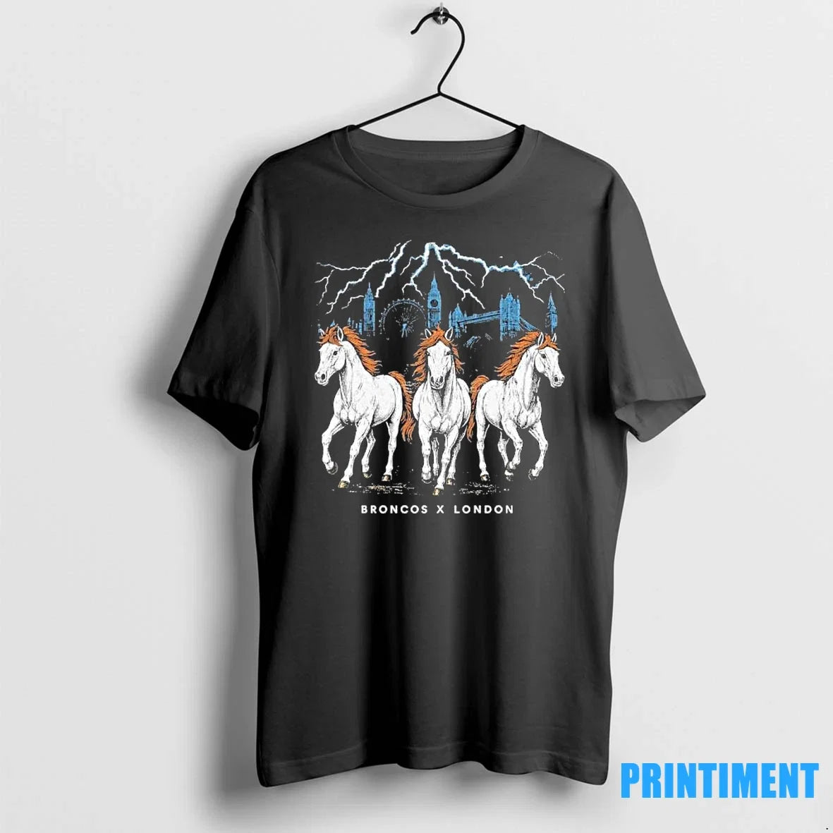 Broncos X London Game Three Horse Power Sweater - Adult & Kids T-Shirts, Sweatshirts & Hoodies apparel design preview 1