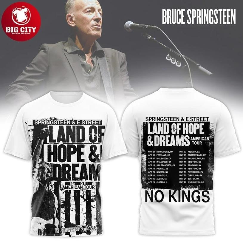 Bruce Springsteen E Street Band Land Of Hope And - Adult & Kids T-Shirts, Sweatshirts & Hoodies apparel design preview 1