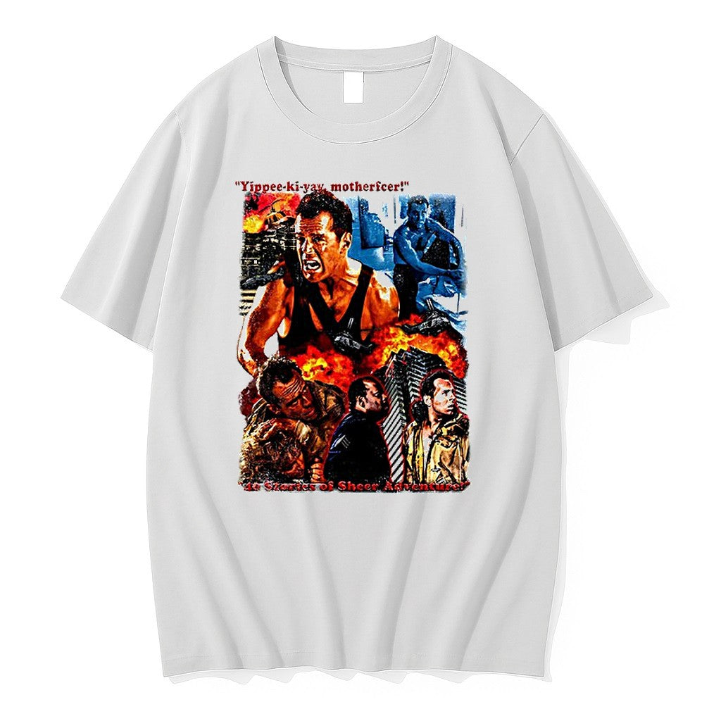 Bruce Willis Die Hard 40 Years Of Sheer Adventures - Adult & Kids T-Shirts, Sweatshirts & Hoodies apparel design preview 1
