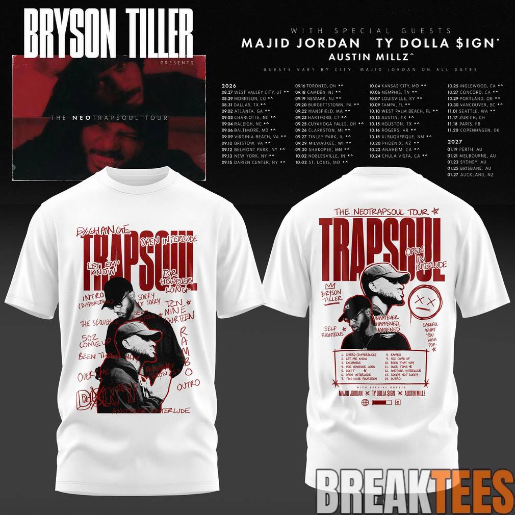 Bryson Tiller The Neo Trapsoul Tour 2026 - Adult & Kids T-Shirts, Sweatshirts & Hoodies apparel design preview 1