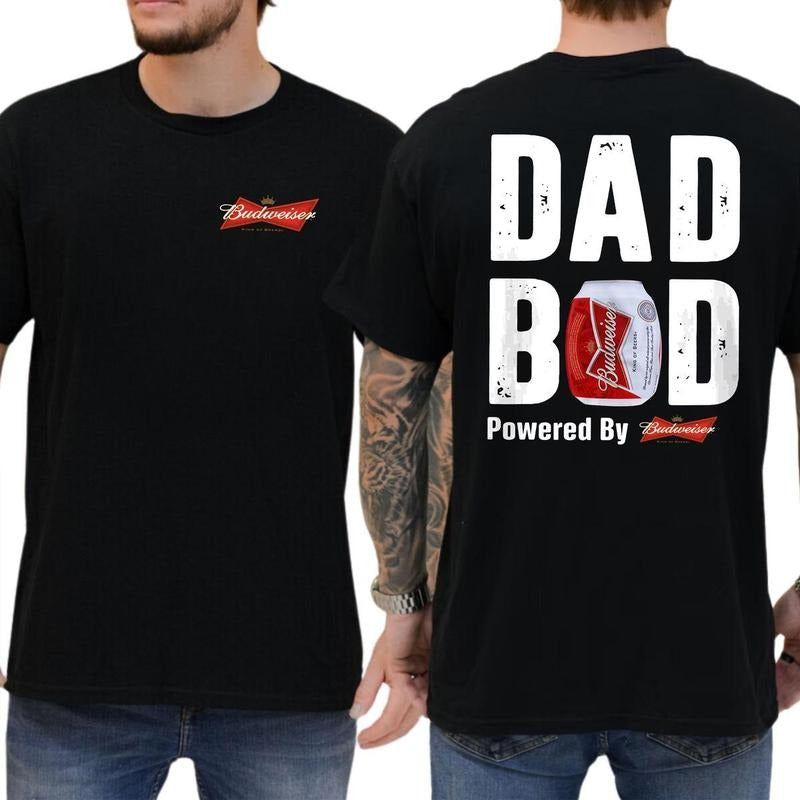 Budweiser Dad Bod Powered Relaxed Fit Beer Ideal - Adult & Kids T-Shirts, Sweatshirts & Hoodies apparel design preview 1