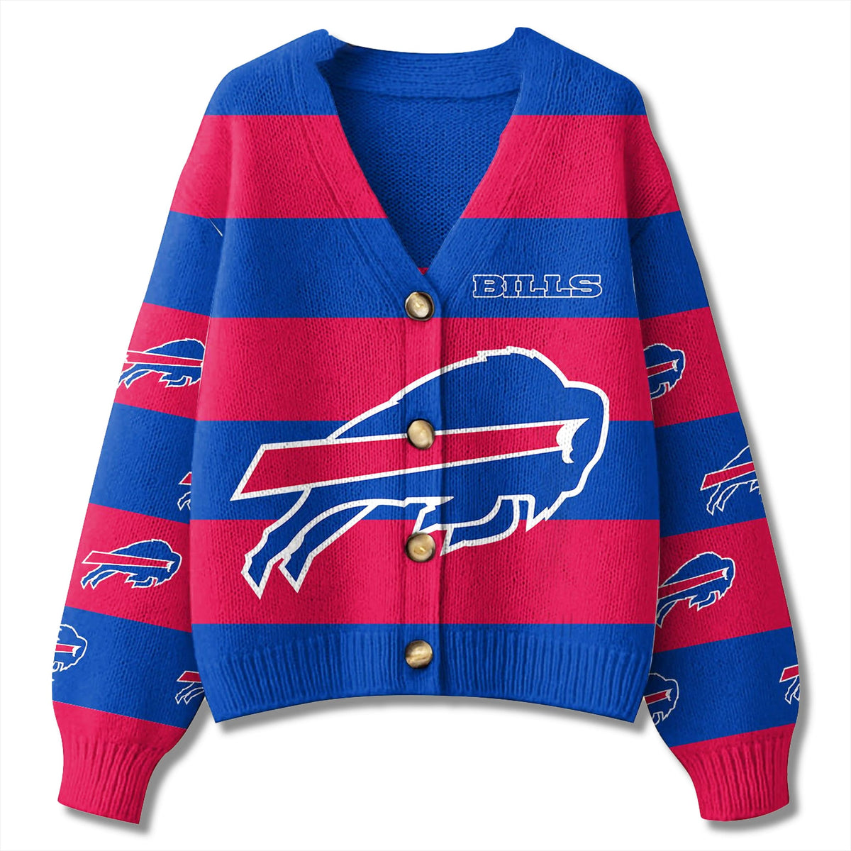 Buffalo Bill Christmas Cardigan 3D Christmas Sweater - Holiday Gift product image
