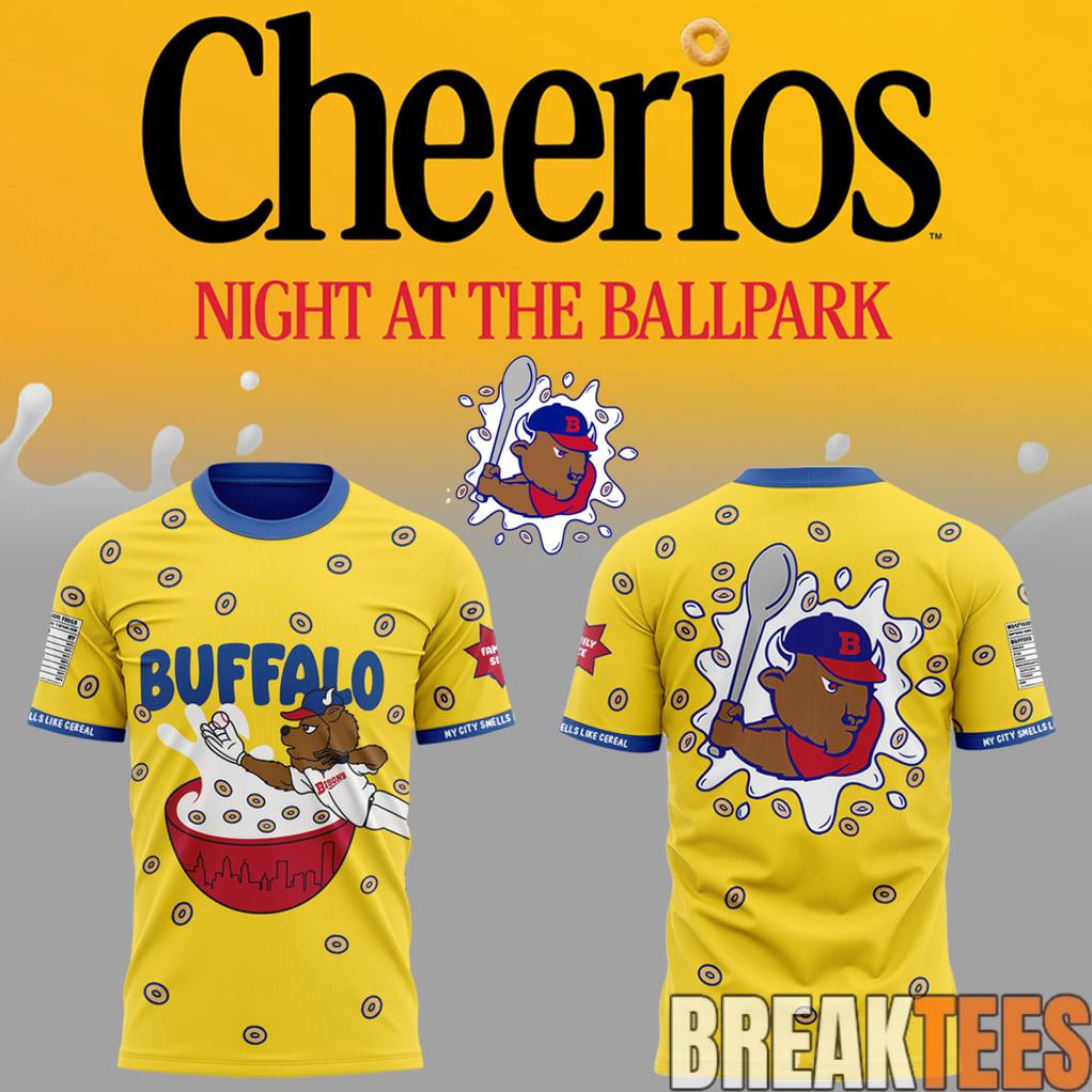 Buffalo Bisons Cheerios Night at the Ballpark - Adult & Kids T-Shirts, Sweatshirts & Hoodies apparel design preview 1
