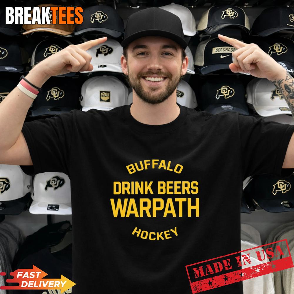 Buffalo Drink Beers Warpath Hockey - Adult & Kids T-Shirts, Sweatshirts & Hoodies apparel design preview 1
