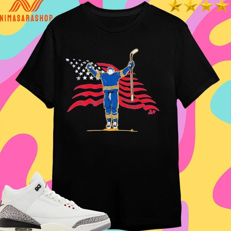 Buffalo Sabres Tage Thompson Stars And Stripes - Adult & Kids T-Shirts, Sweatshirts & Hoodies apparel design preview 1