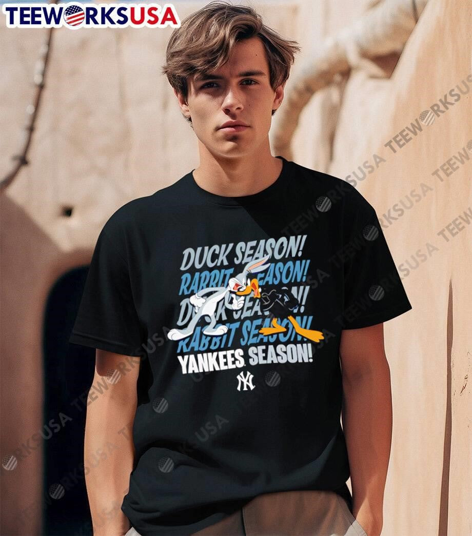 Bugs Bunny Daffy Duck Season Rabbit Yankees Team - Adult & Kids T-Shirts, Sweatshirts & Hoodies apparel design preview 1