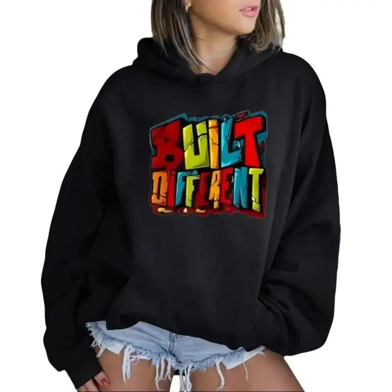 Built Different Funny Casual Street Fleece Fabric - Adult & Kids T-Shirts, Sweatshirts & Hoodies apparel design preview 1