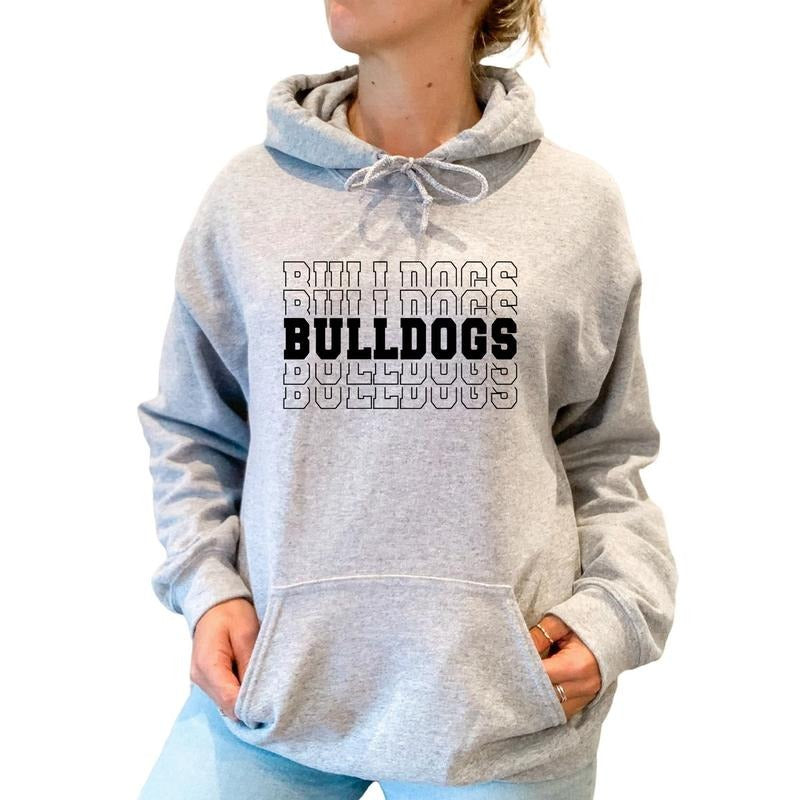 Bulldogs Mascot Fan Sports Animals Her - Adult & Kids T-Shirts, Sweatshirts & Hoodies apparel design preview 1