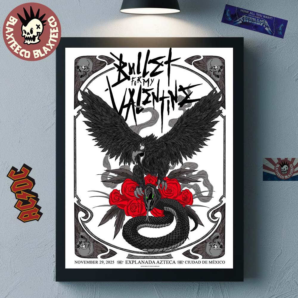 Bullet For My Valentine Ciudad De Mexico 2025 Event - Adult & Kids T-Shirts, Sweatshirts & Hoodies apparel design preview 1