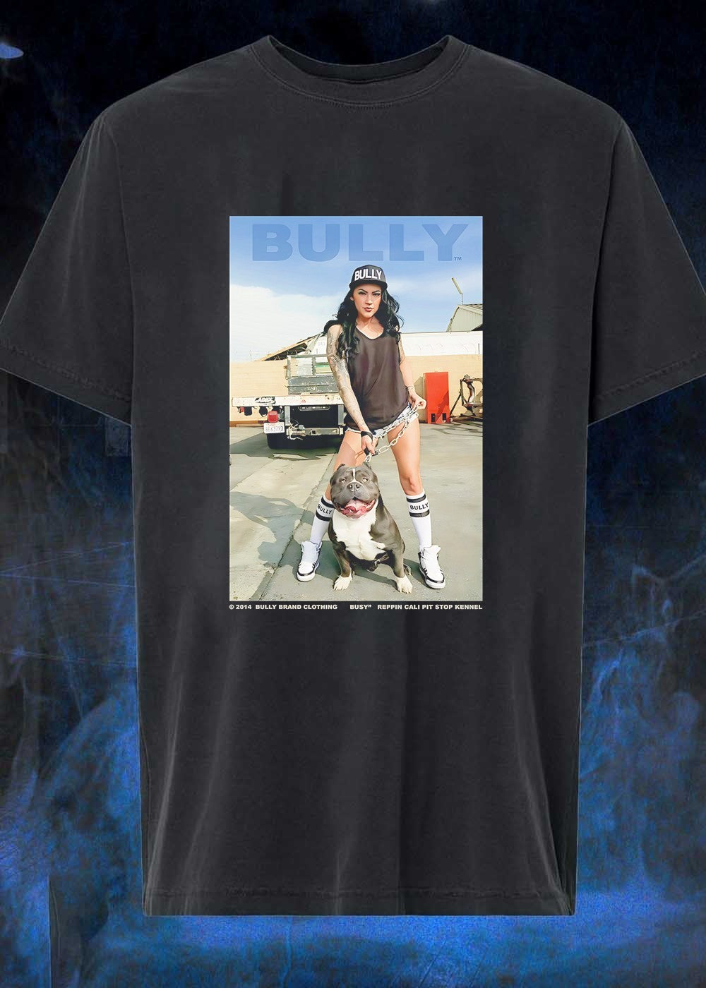 Bully Brand Clothing Busy Reppin Cali Pit Stop Kennel - Adult & Kids T-Shirts, Sweatshirts & Hoodies apparel design preview 1