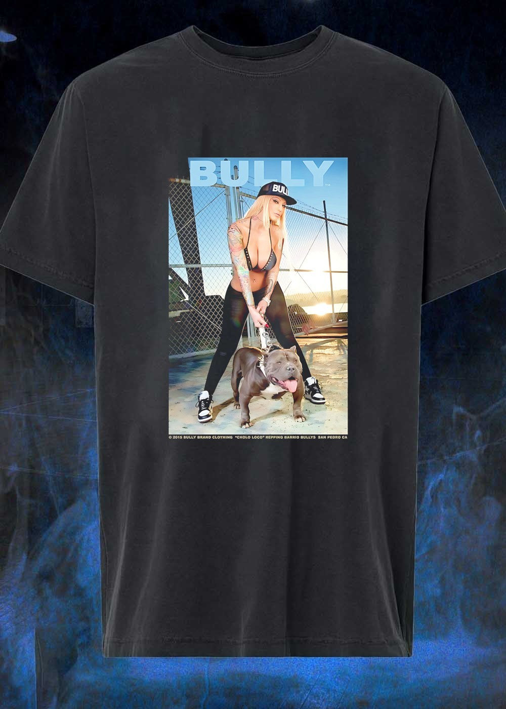 Bully Brand Clothing Cholo Loco Repping Barrio Bullys - Adult & Kids T-Shirts, Sweatshirts & Hoodies apparel design preview 1