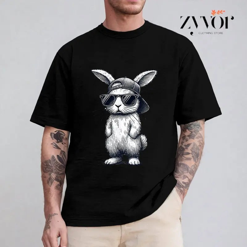 Bunny Face Sunglasses Cap Easter Day Casual Crew Neck - Adult & Kids T-Shirts, Sweatshirts & Hoodies apparel design preview 1