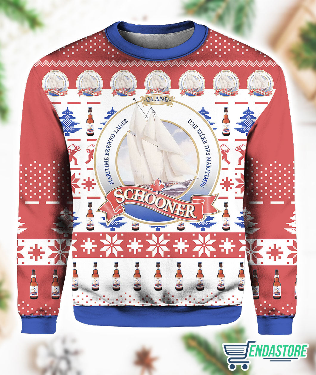 Schooner Beer 3D Christmas Sweater - Holiday Gift product image 2