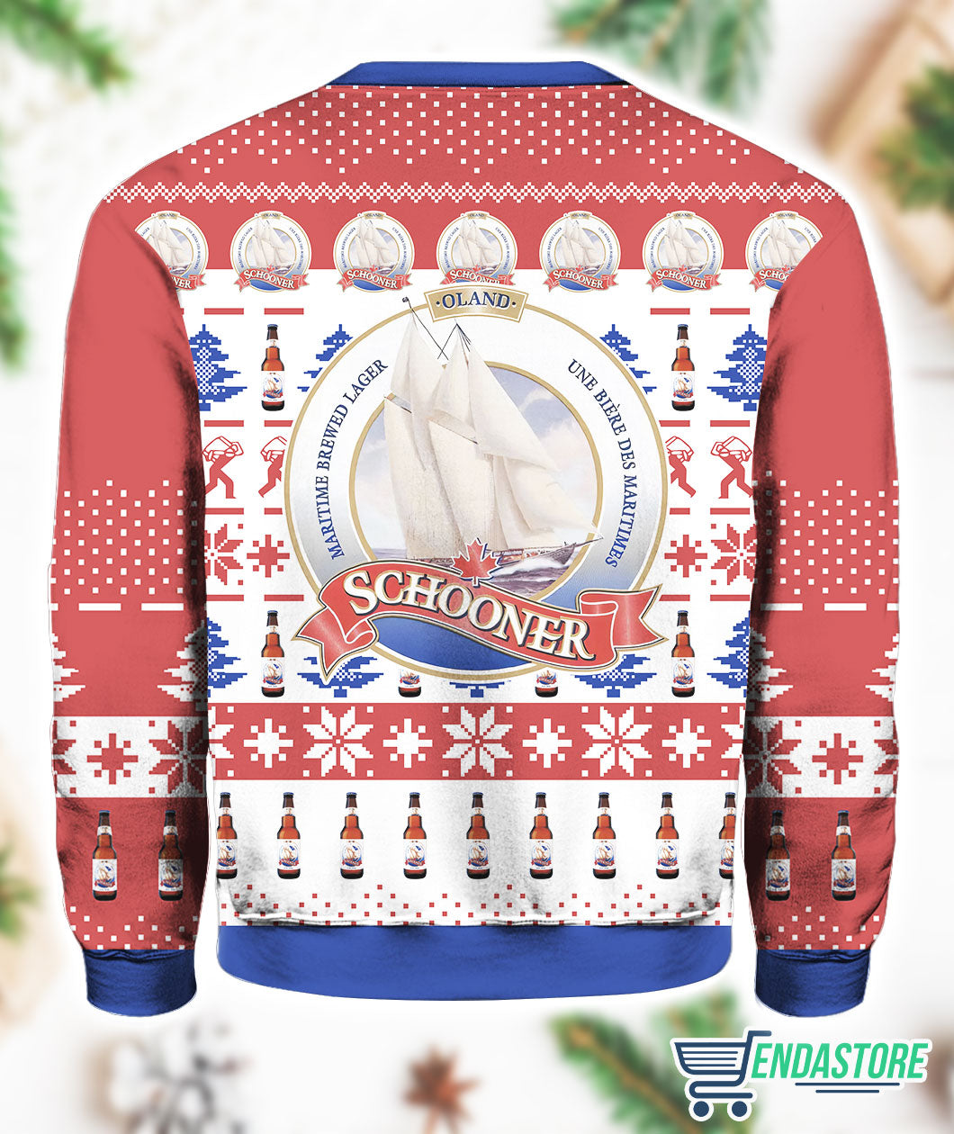 Schooner Beer 3D Christmas Sweater - Holiday Gift product image 3