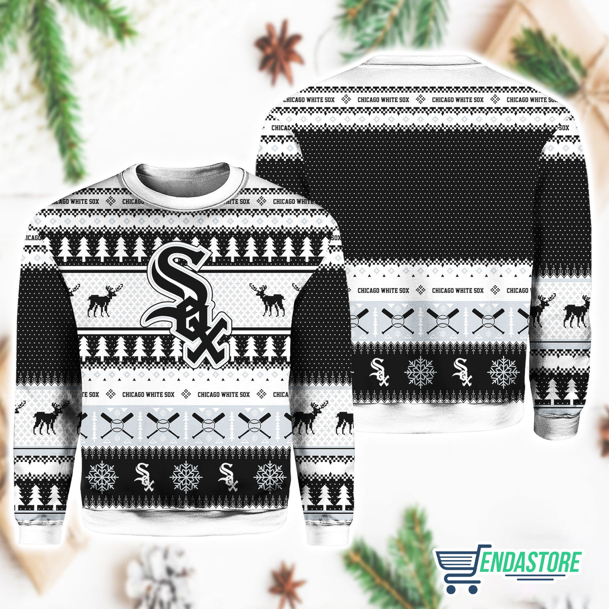 Christmas Chicago White So Personalized 3D Ugly Christmas Sweater - Holiday Gift product image