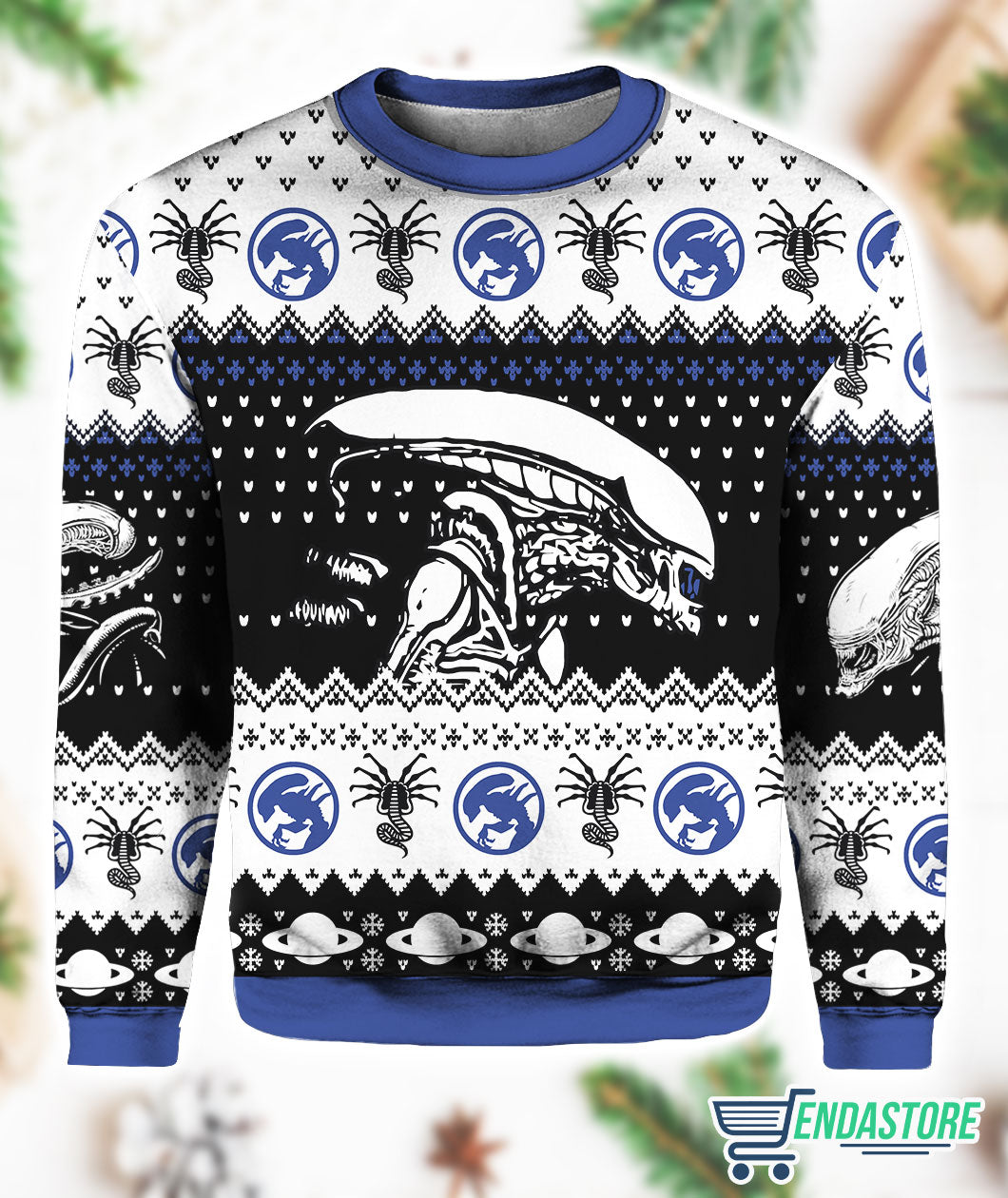 Alien Movie Xenomorph 3D Ugly Christmas Sweater - Holiday Gift product image 2
