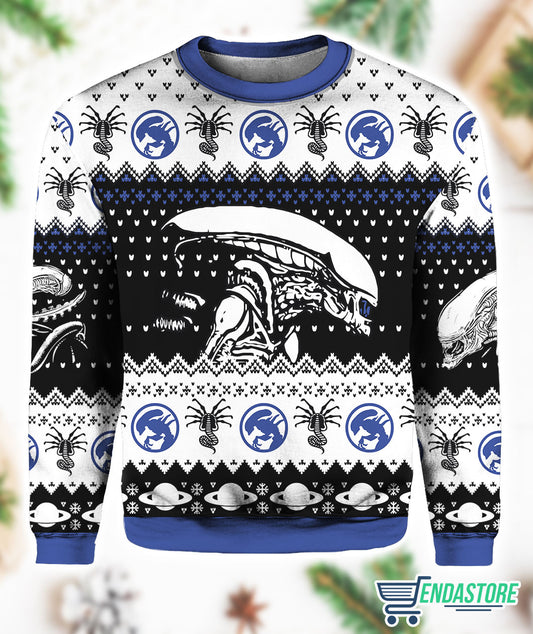 Alien Movie Xenomorph 3D Ugly Christmas Sweater - Holiday Gift product image 2