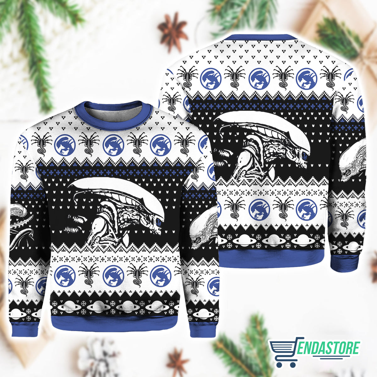 Alien Movie Xenomorph 3D Ugly Christmas Sweater - Holiday Gift product image 4