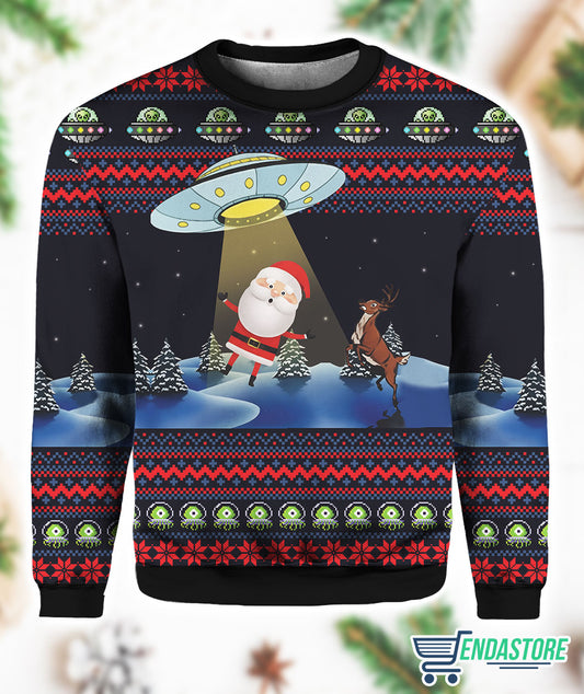 Alien Funny Santa Christmas 3D Ugly Christmas Sweater - Holiday Gift product image 2
