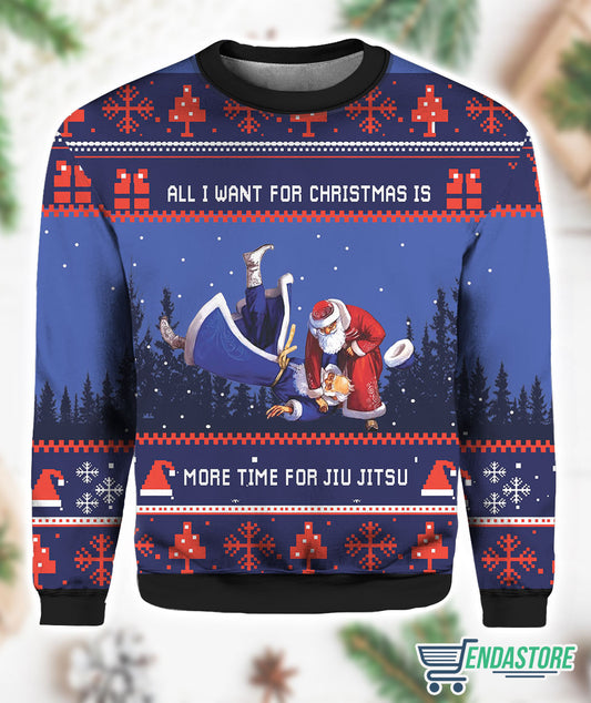 All I Want For Christmas Is More Time For Jiu Jitsu 3D Christmas Sweater - Holiday Gift product image 2