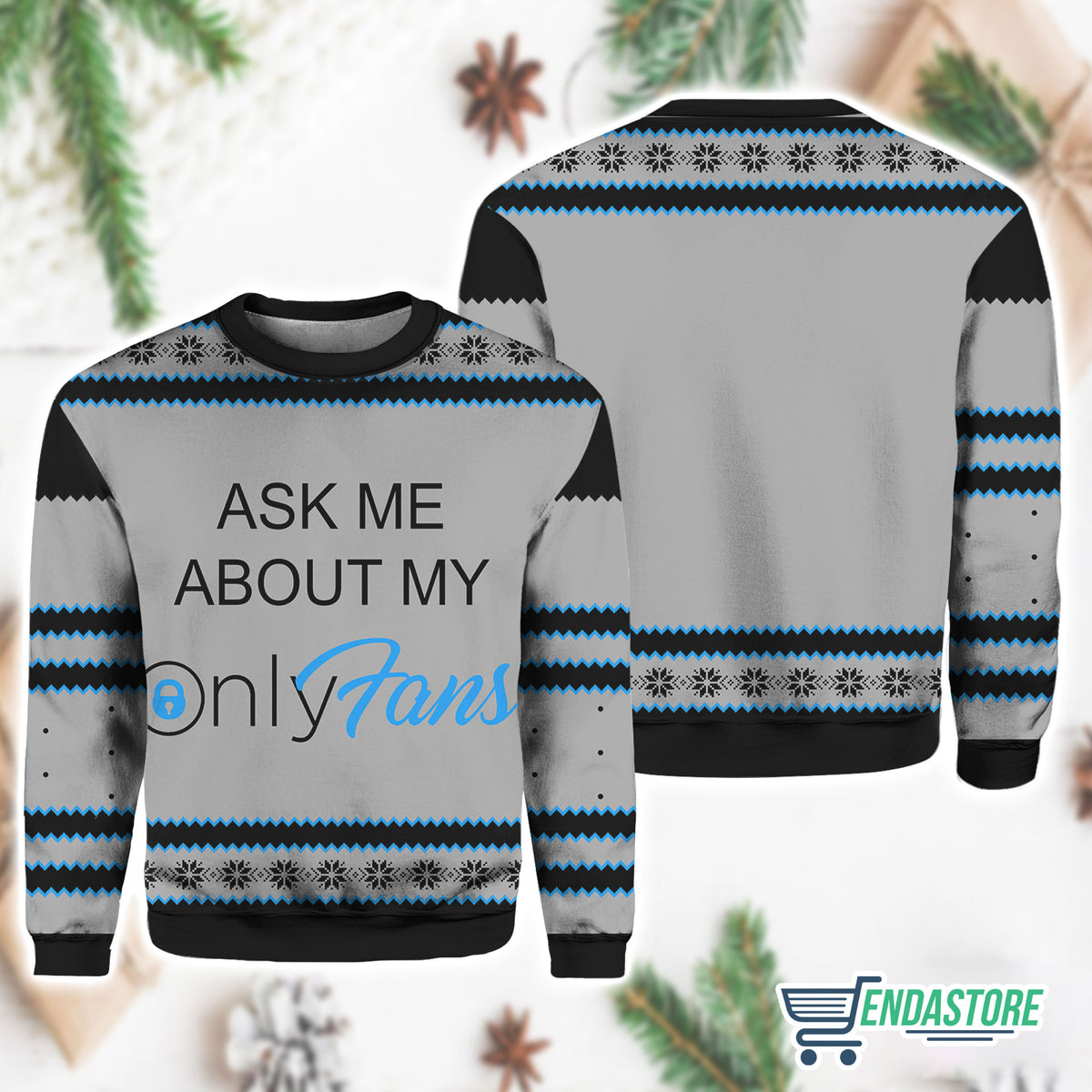 Ask Me My Onlyfans 3D Ugly Christmas Sweater - Holiday Gift product image 3