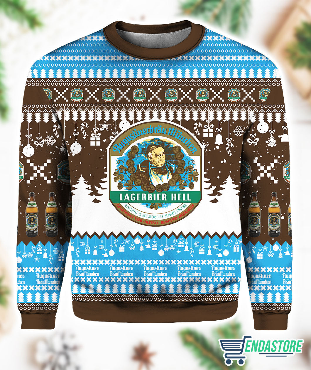 Augustiner Brau German Beer 3D Ugly Christmas Sweater - Gift Idea product image 2