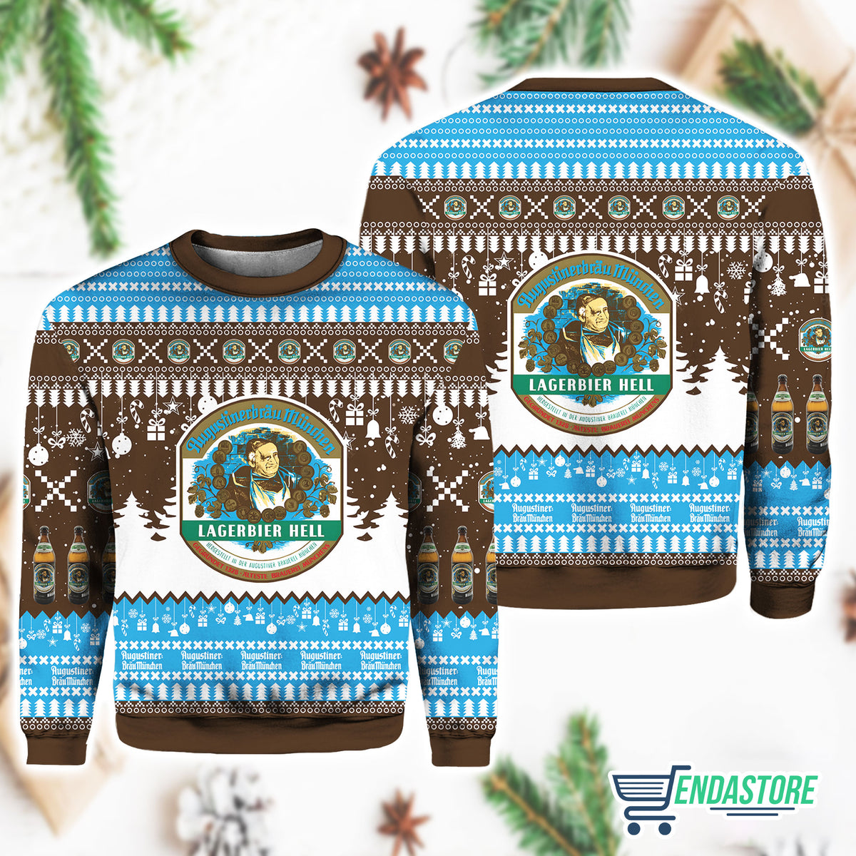 Augustiner Brau German Beer 3D Ugly Christmas Sweater - Gift Idea product image 4