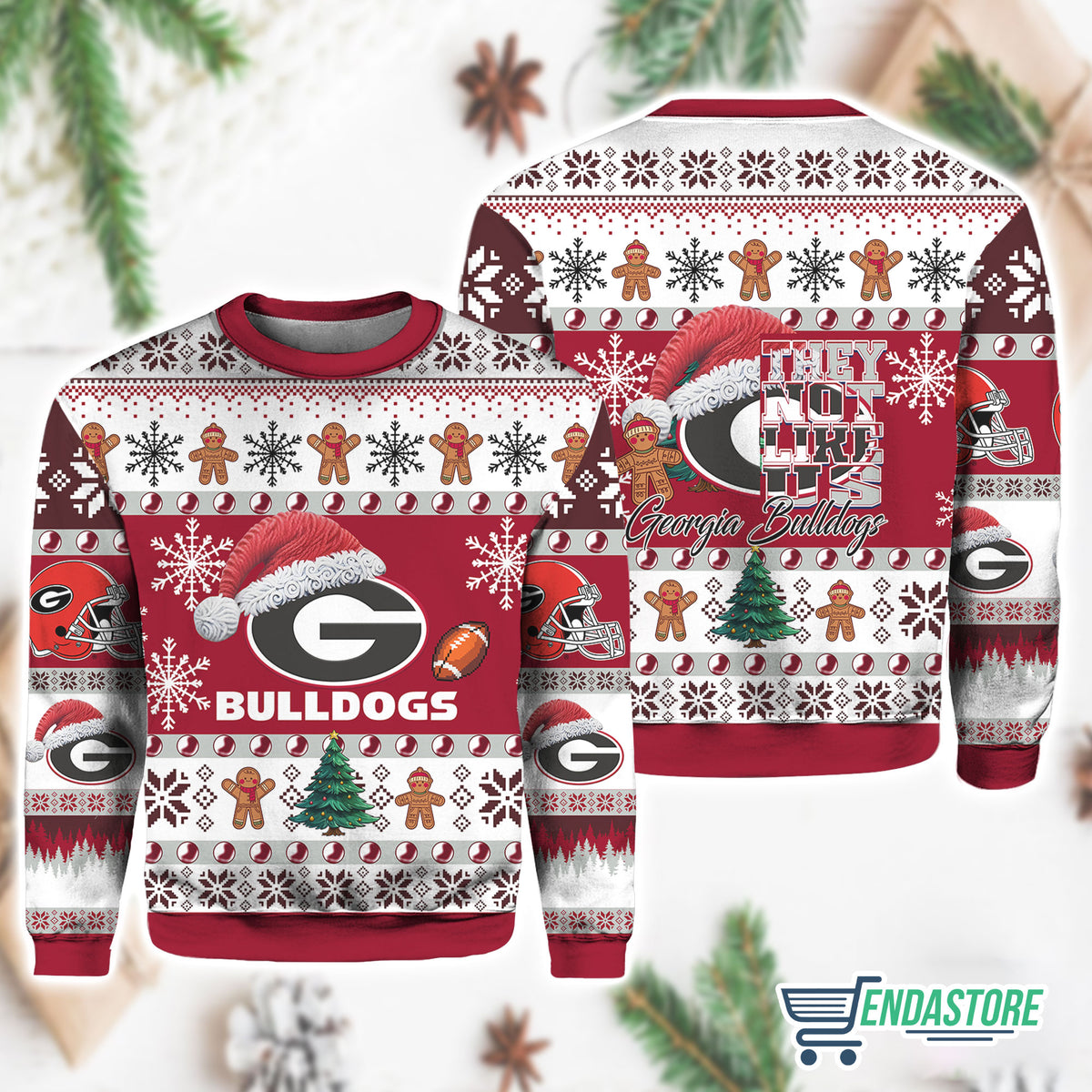Bulldog They Not Like Us 3D Ugly Christmas Sweater - Holiday Gift product image