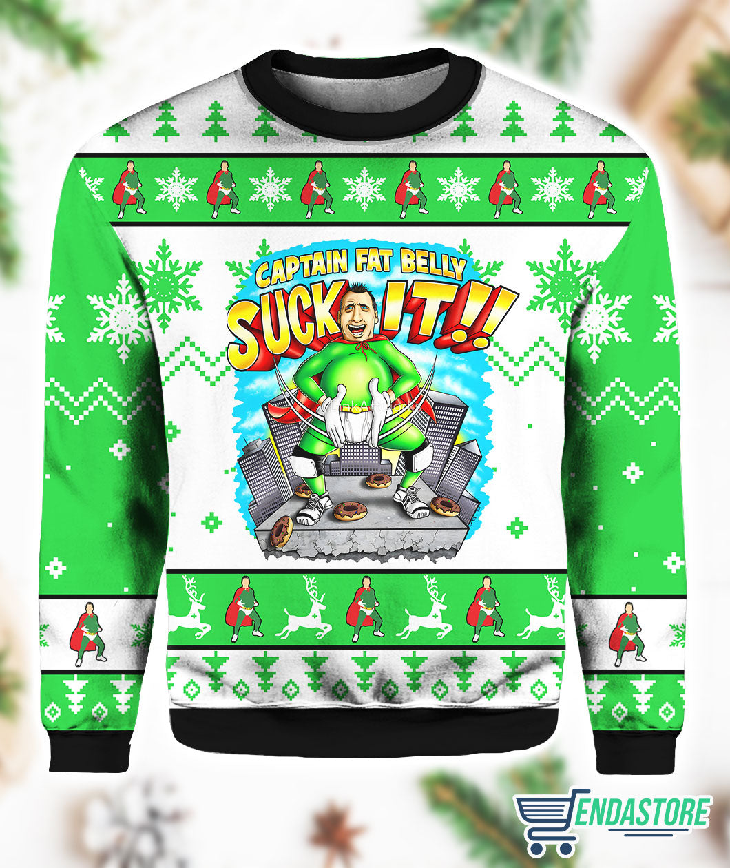 Captain Fat Belly Suck It 3D Ugly Christmas Sweater - Holiday Gift product image 2