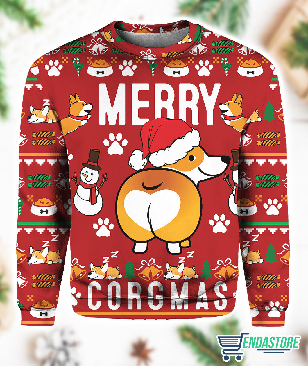 Corgi Merry Corgmas 3D Ugly Christmas Sweater - Holiday Gift product image 2