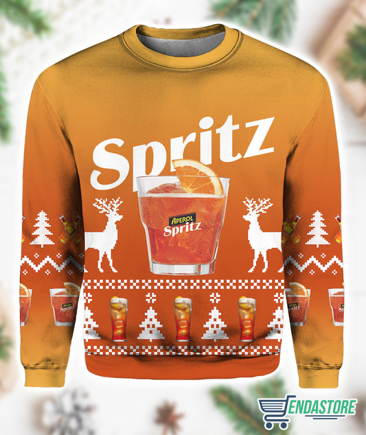 Aperol Spritz 3D Ugly Christmas Sweater - Holiday Gift product image