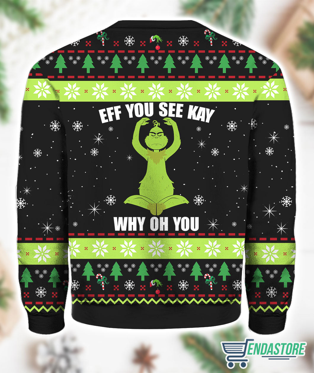 Grnch Eff You See Kay Why Oh you 3D Ugly Christmas Sweater - Holiday Gift product image 3
