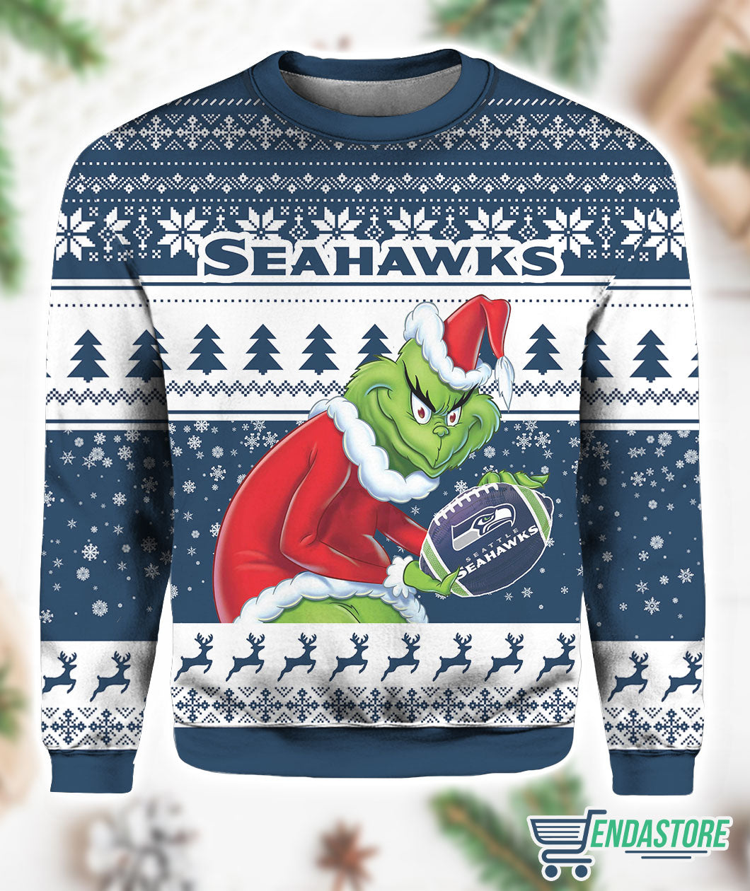 Grnch Seahawks 3D Christmas Sweater - Holiday Gift product image