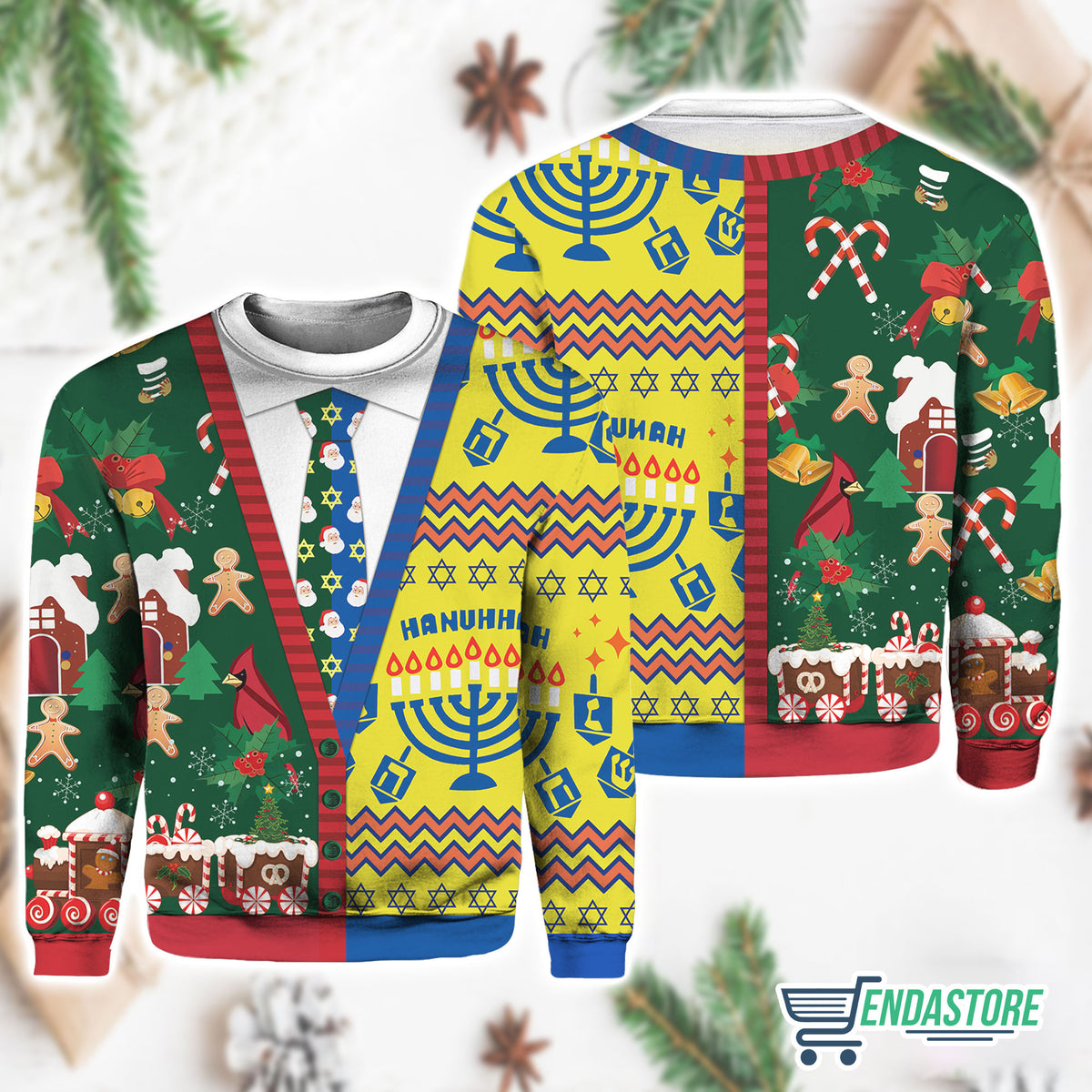 Hanuhhah Hanuhhah 3D Christmas Sweater - Holiday Gift product image 3