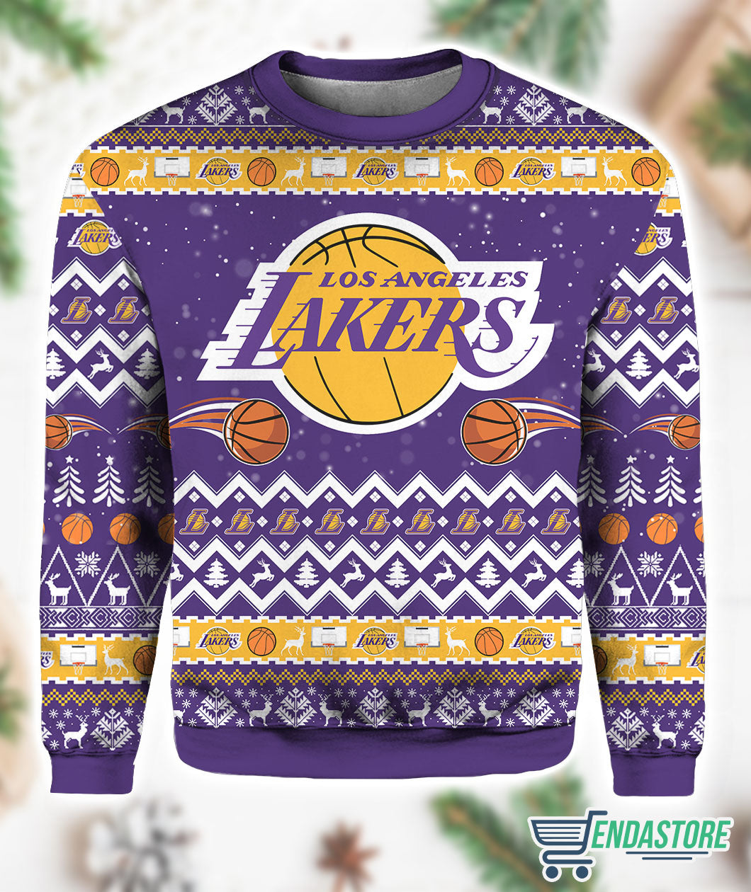 Los Angeles Lakers 3D Ugly Christmas Sweater - Holiday Gift product image