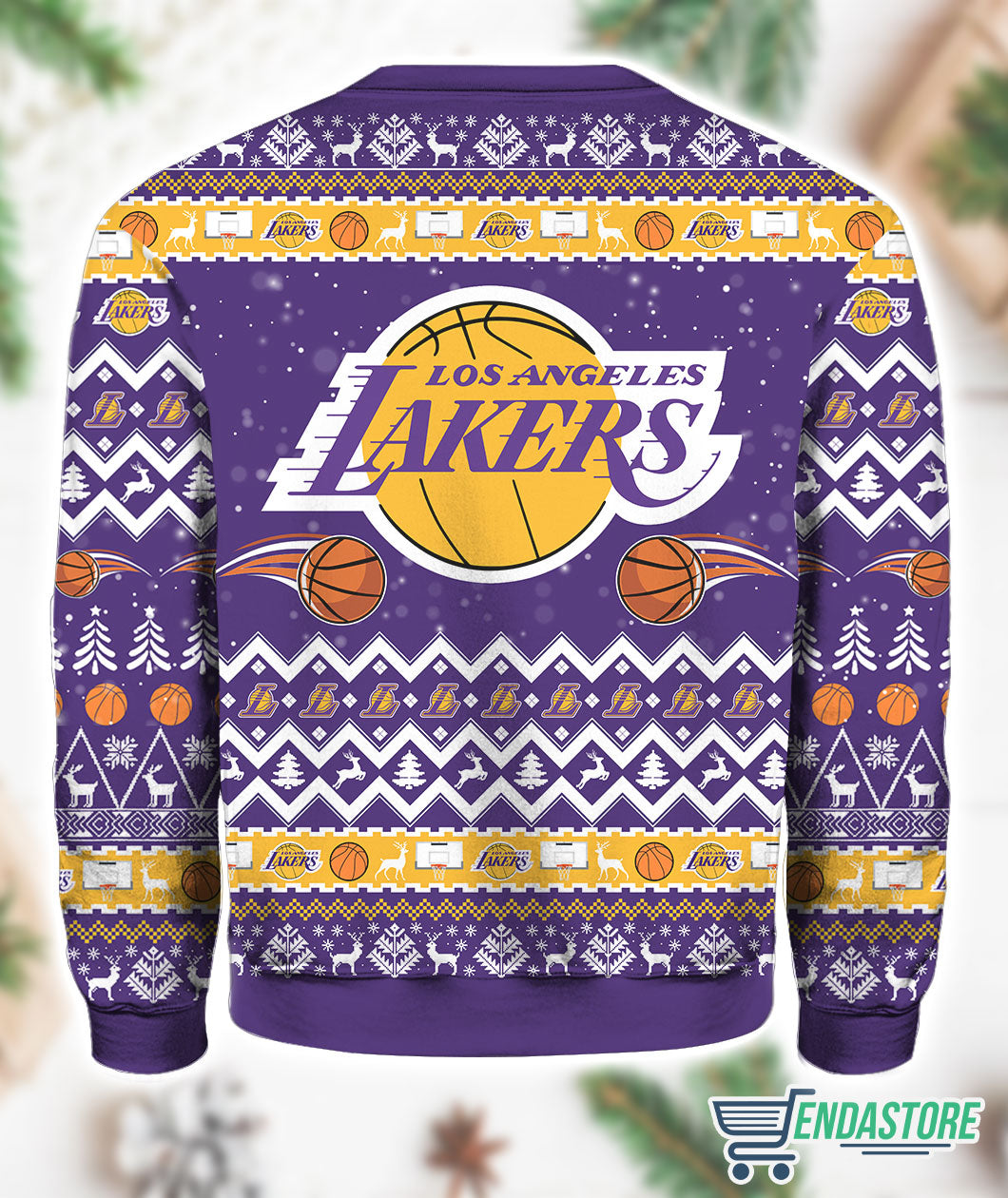 Los Angeles Lakers 3D Ugly Christmas Sweater - Holiday Gift product image 2