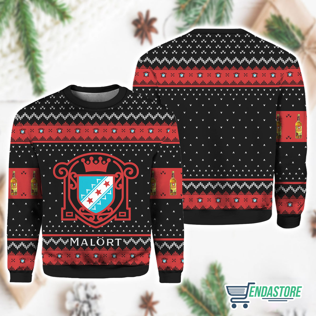 Malort Drink 3D Ugly Christmas Sweater - Gift Idea product image 3