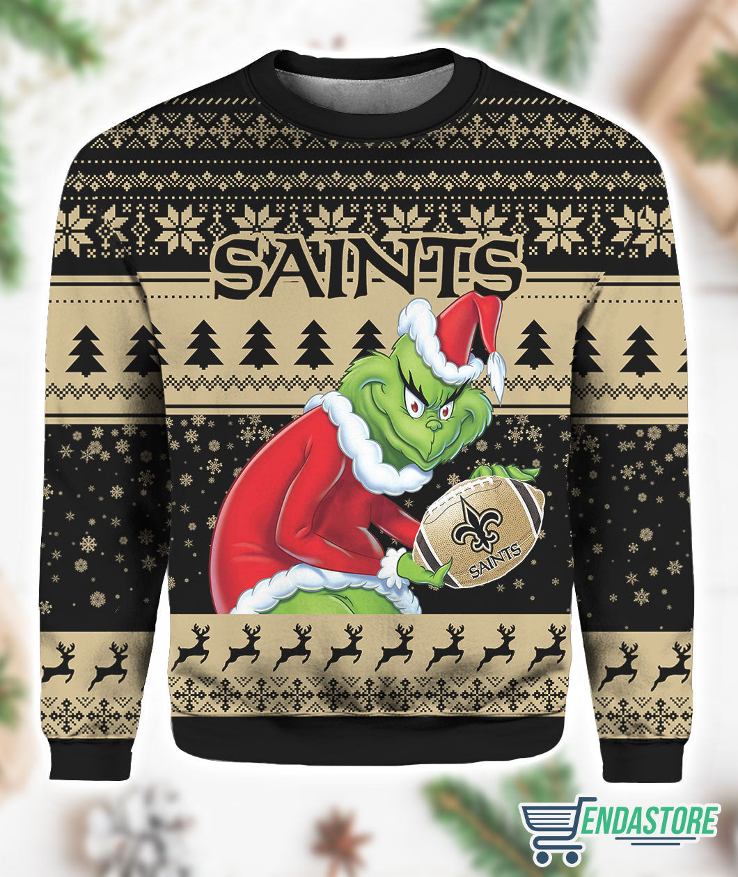 Saints Grnch 3D Ugly Christmas Sweater - Holiday Gift product image