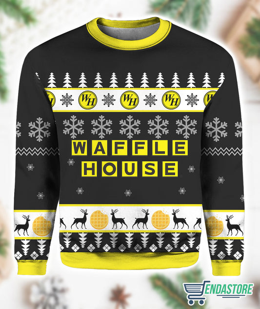 Waffle House 3D Christmas Sweater - Holiday Gift product image