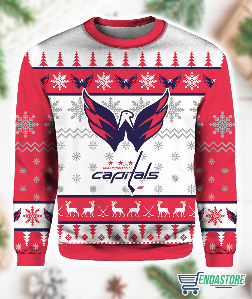 Capitals Hockey 3D Ugly Christmas Sweater - Holiday Gift product image 2