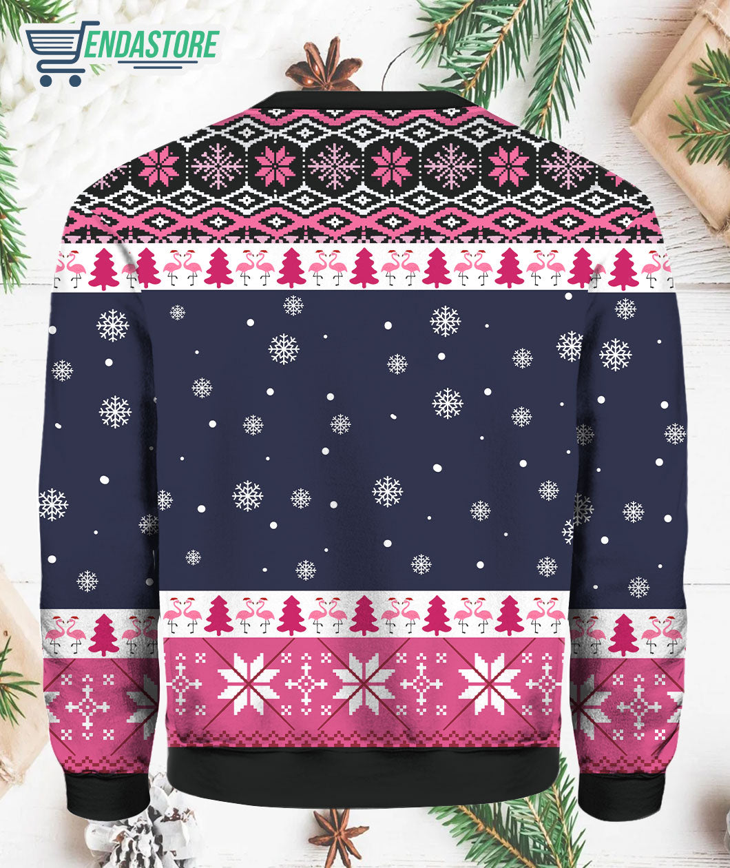 Flamingo I’m The Reason Santa Has A Naughty List 3D Christmas Sweater - Holiday Gift product image 2