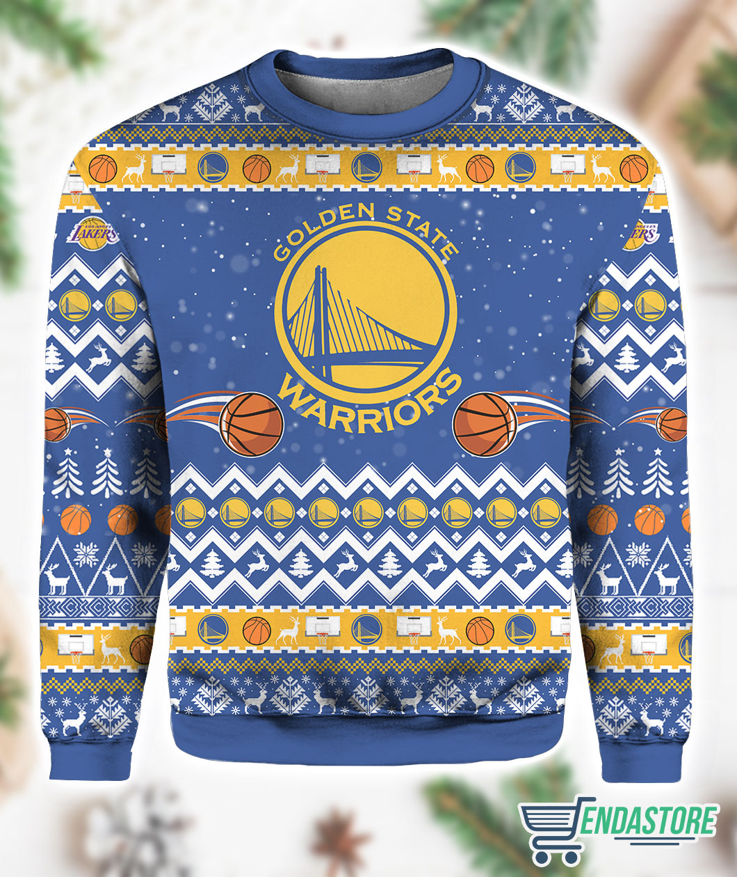 Golden State Warriors 3D Ugly Christmas Sweater - Holiday Gift product image