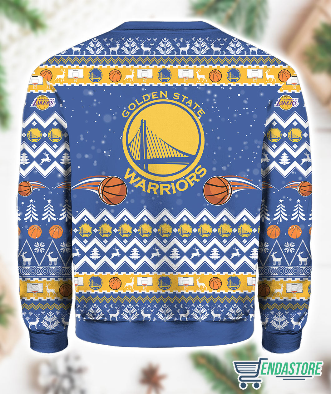 Golden State Warriors 3D Ugly Christmas Sweater - Holiday Gift product image 2