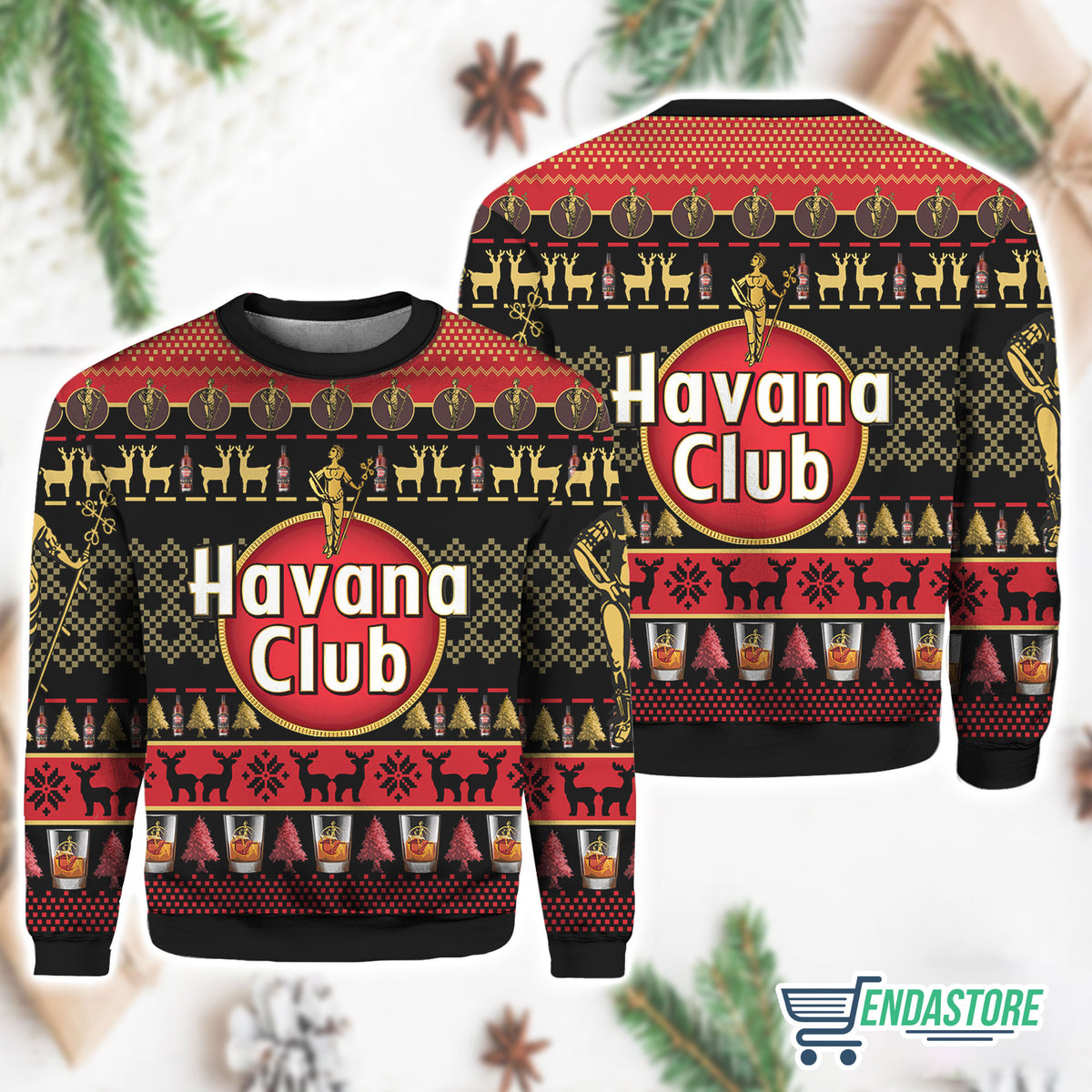 Havana Club 3D Ugly Christmas Sweater - Holiday Gift product image 3