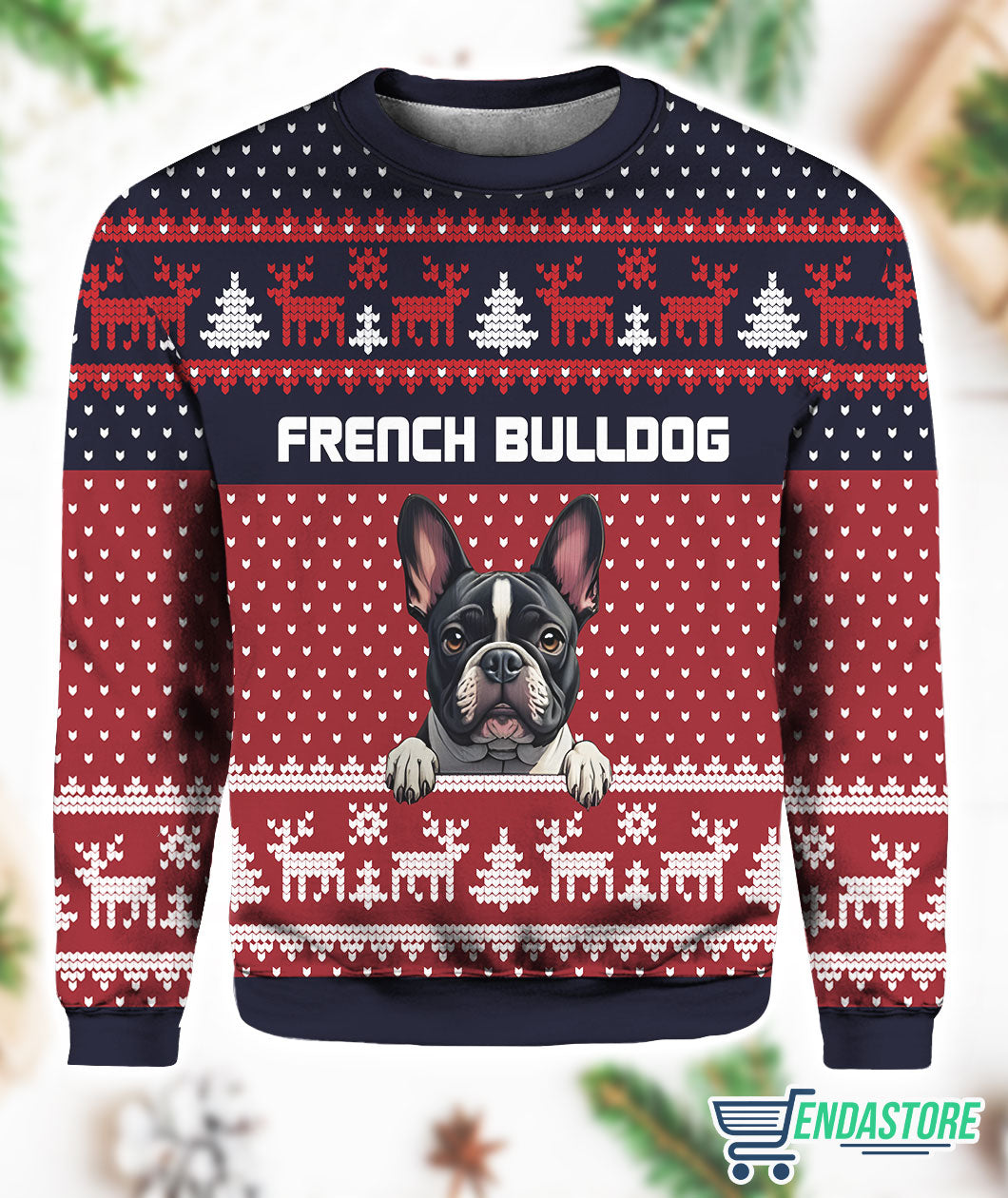 French Bulldog 3D Ugly Christmas Sweater - Holiday Gift product image 2