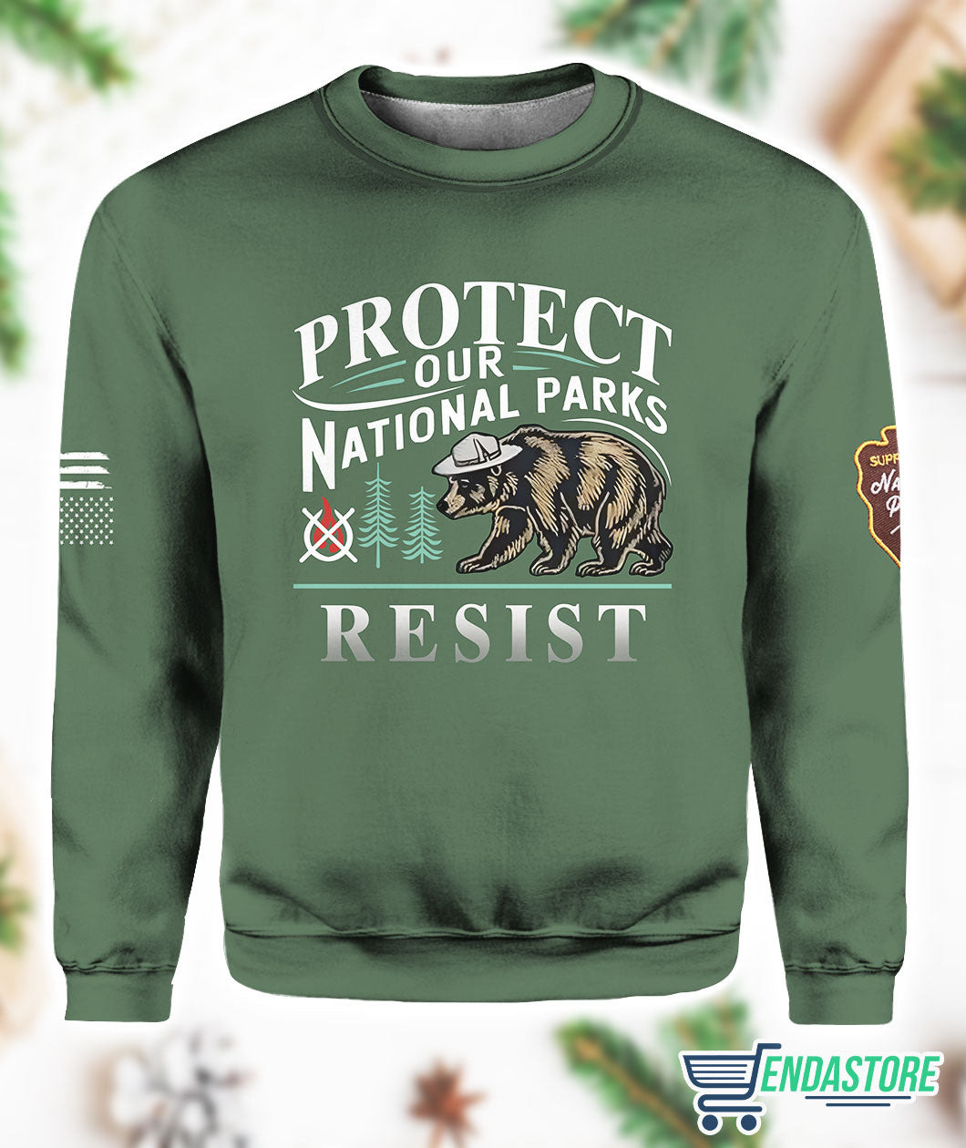 GREEN Protect Our National Parks Resist Sweatshirt 3D Sweater - Gift Idea product image 2