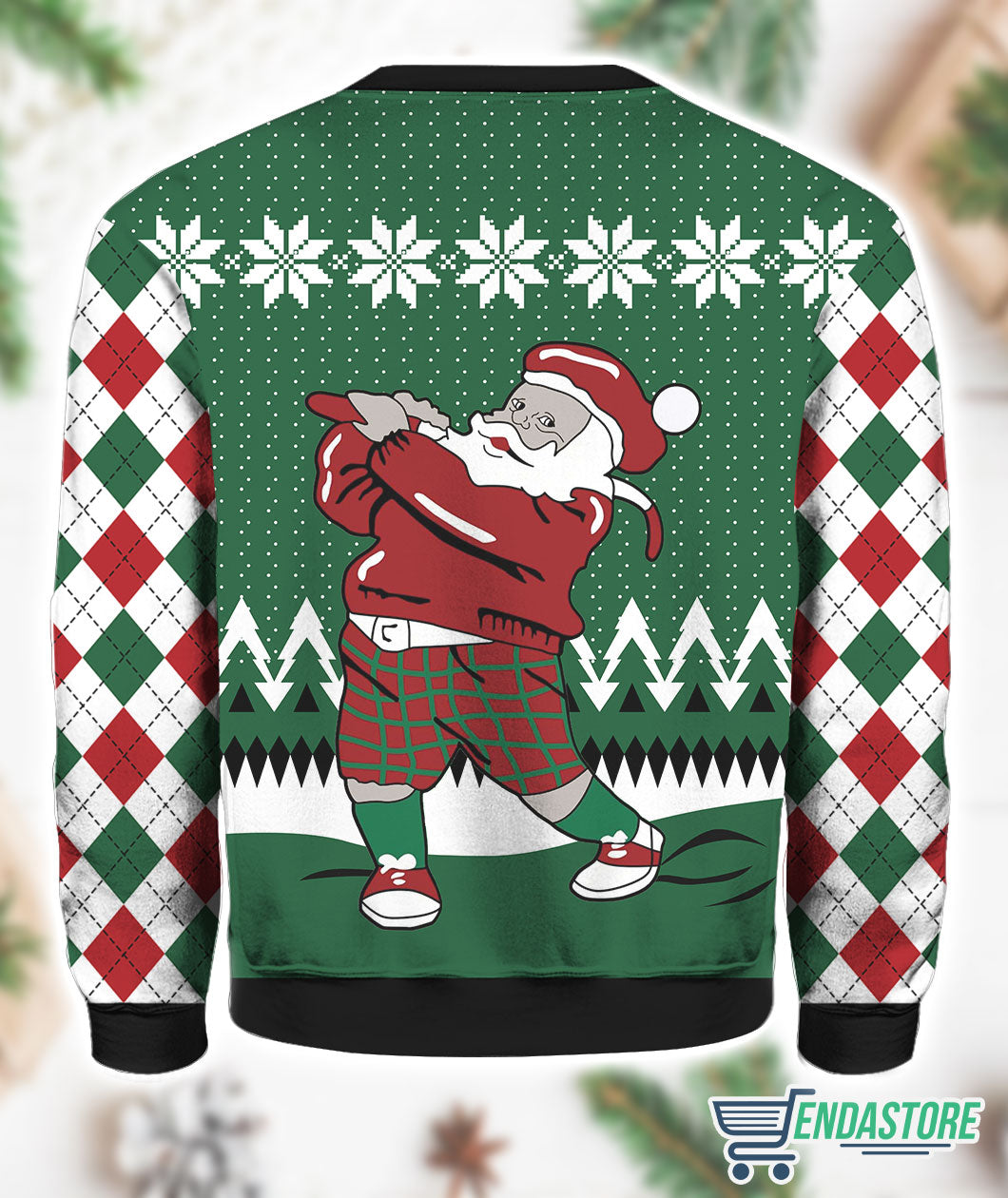 Golfer Santa 3D Ugly Christmas Sweater - Holiday Gift product image 3