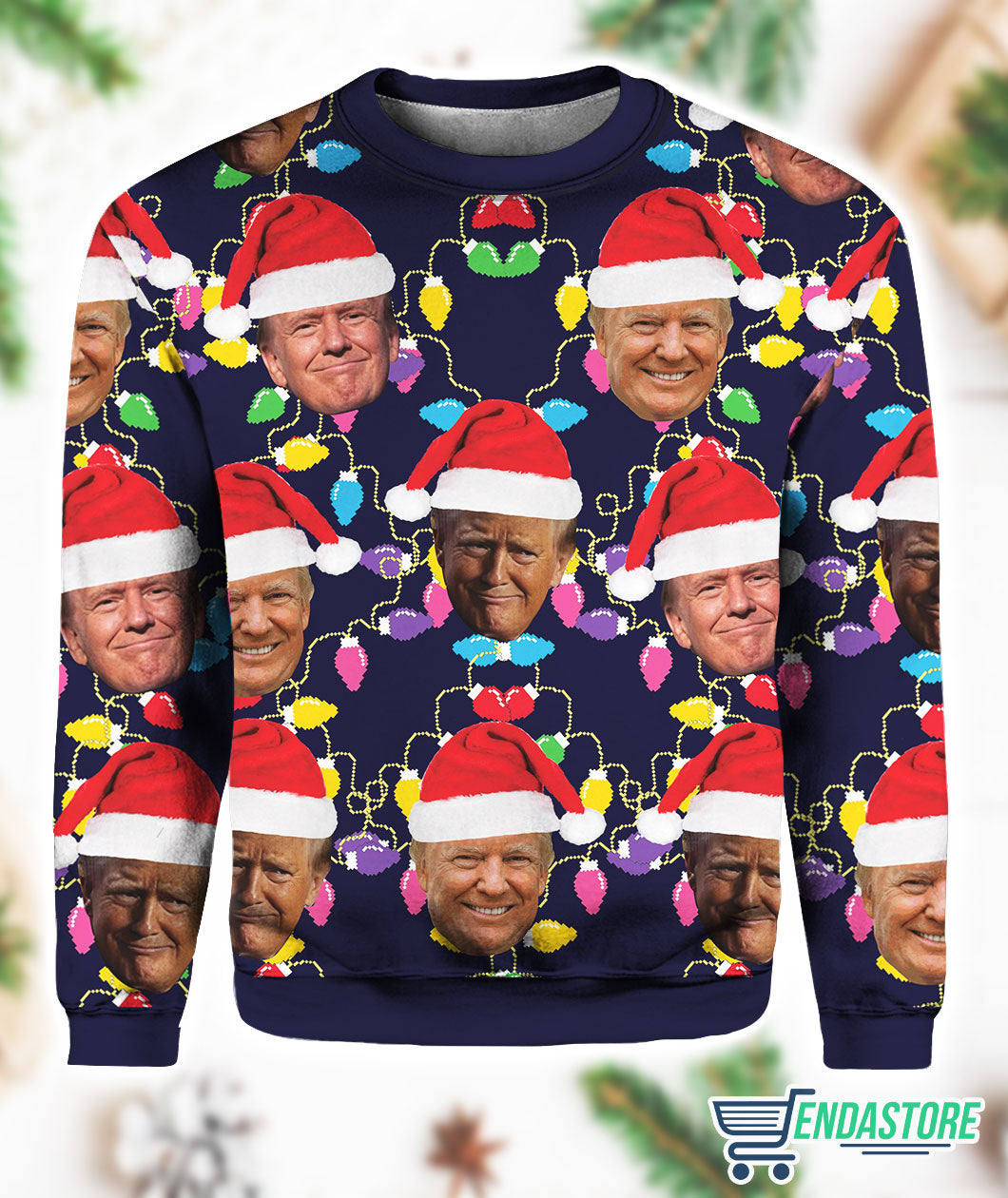 Humorous Trump Face 3D Ugly Christmas Sweater - Holiday Gift product image 2