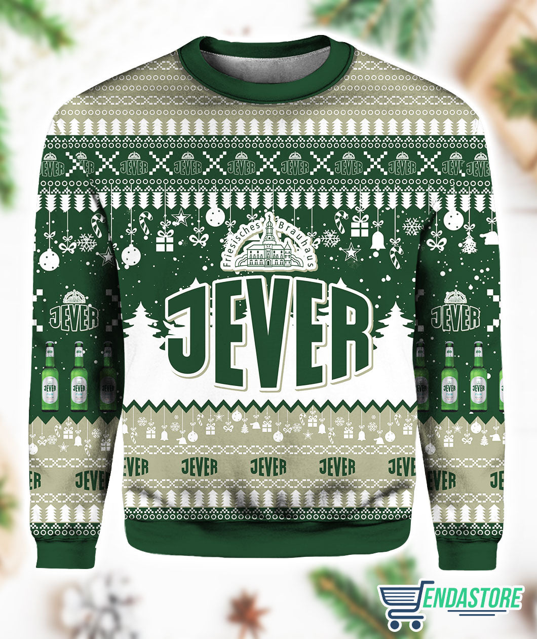 Jever German Beer 3D Ugly Christmas Sweater - Gift Idea product image 2