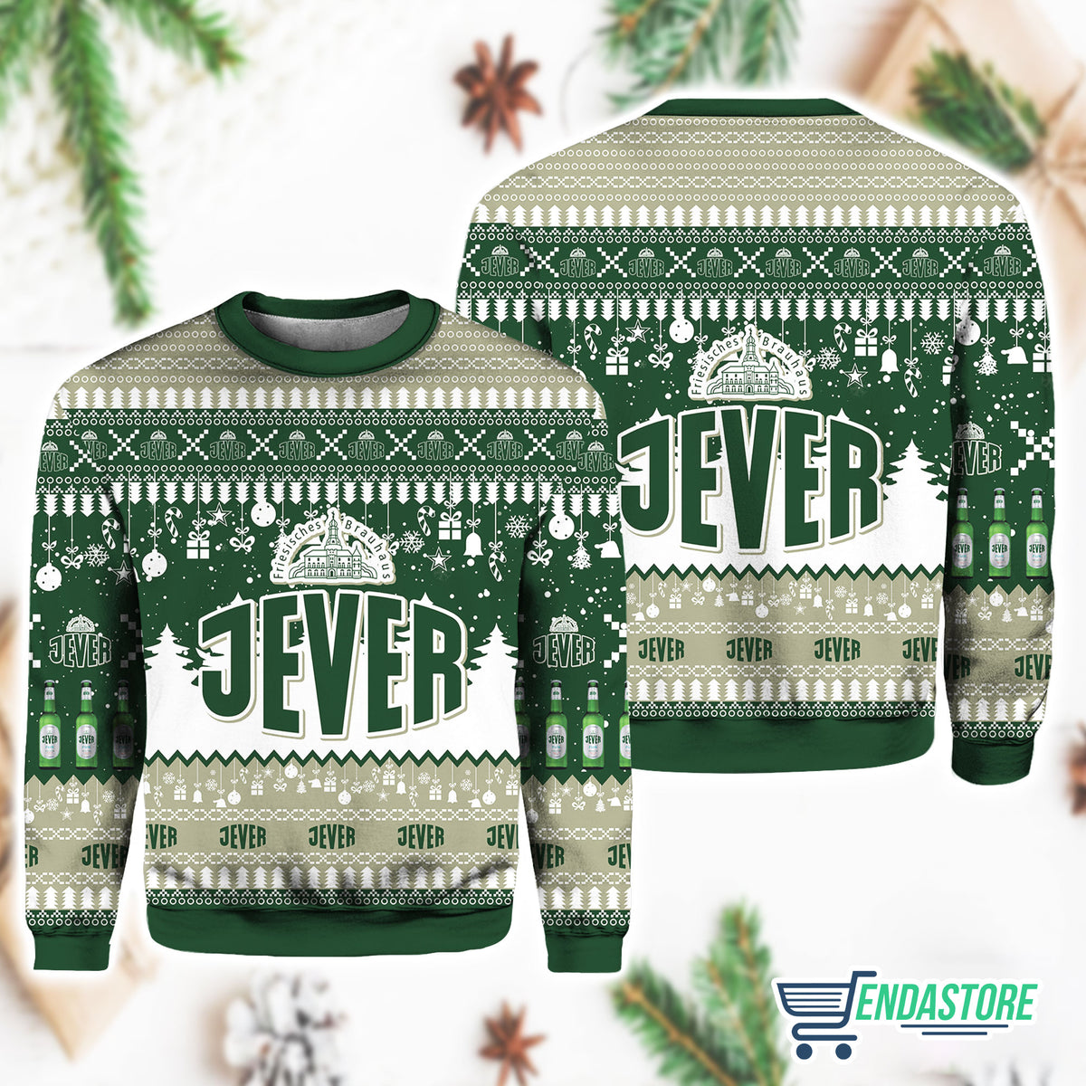 Jever German Beer 3D Ugly Christmas Sweater - Gift Idea product image 4